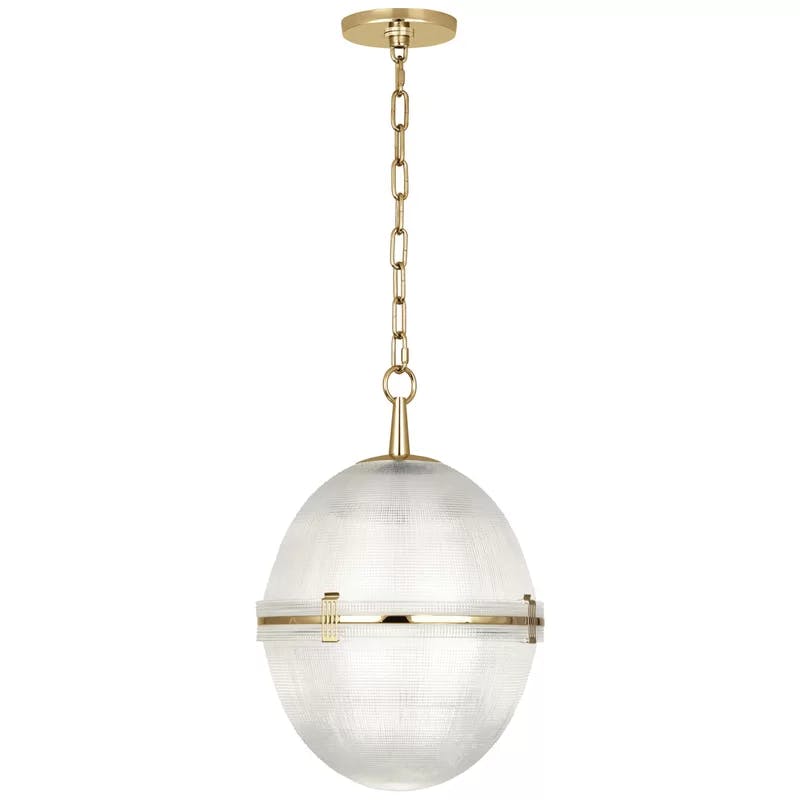 Dawn Brighton 19" Modern Brass & Glass Globe Pendant
