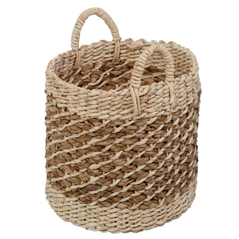 Coastal Charm Assorted Size Nesting Wicker Basket Trio