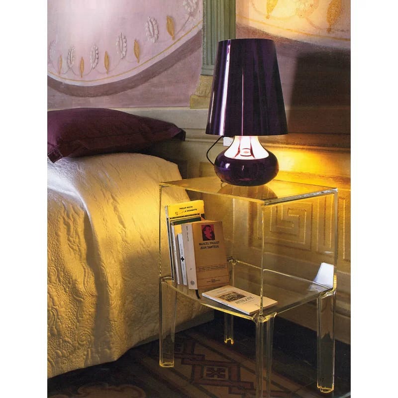 Philippe Starck Small Ghost Buster Cube Nightstand - Frosted White