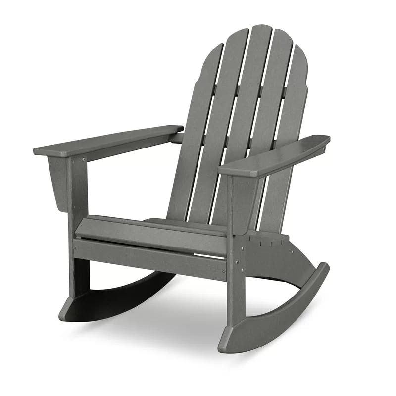 Slate Gray Vineyard Adirondack POLYWOOD Rocking Chair