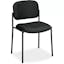 Contemporary Black Fabric and Metal Stacking Guest Chair