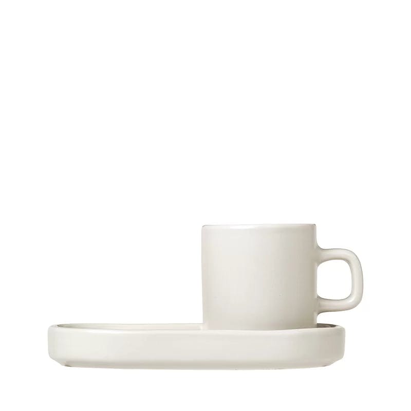 Pilar Moonbeam Modern Ceramic Espresso Cup Set of 2