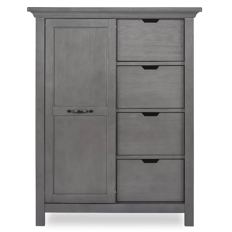 Rustic Gray Double Nursery Dresser with Dovetail Drawers
