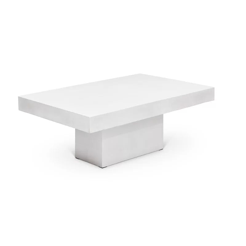 Una Ivory Rectangular Outdoor Safe Coffee Table