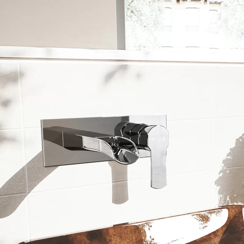 Cornelius 7-Layer Chrome Finish Modern Wall-Mount Bathroom Faucet