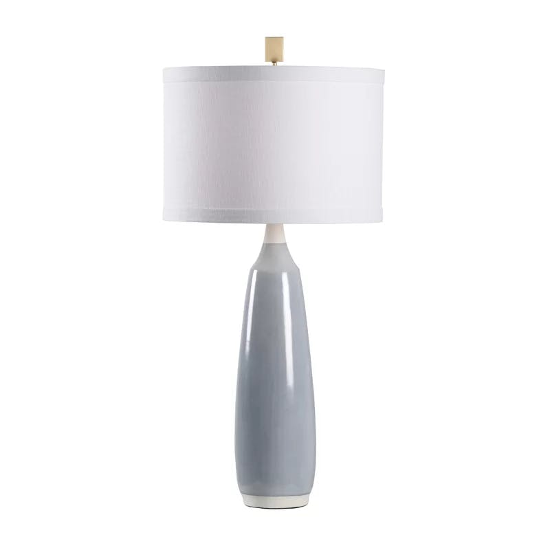Gulf City 34.5'' Ceramic Gray Blue and White Table Lamp