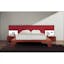Elegant Cherry Wood Queen Platform Bed with Lighted Tufted Headboard