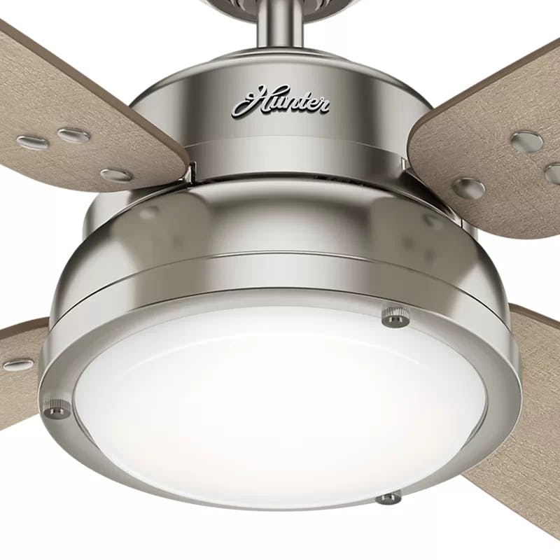 Wingate 52" Brushed Nickel Ceiling Fan with LED Light and Remote