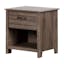 Fall Oak Classic 1-Drawer Nightstand with Open Storage
