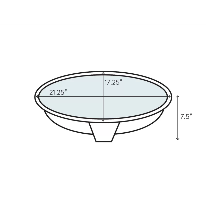 Modern Simplicity Oval Undermount Bathroom Sink in Cream Ceramic
