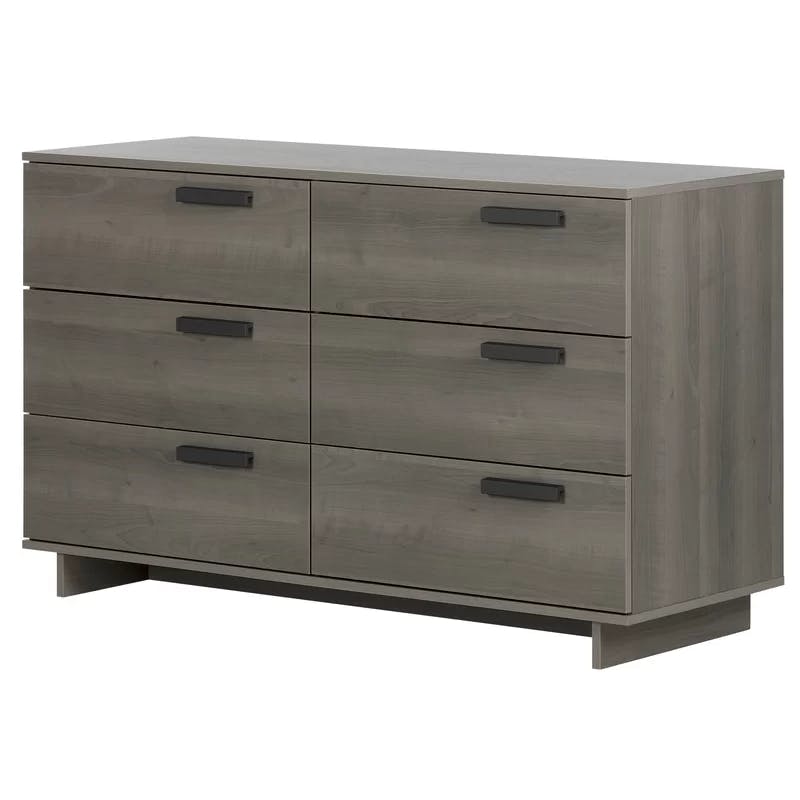 Cavalleri Contemporary 6-Drawer Double Dresser in Gray Maple