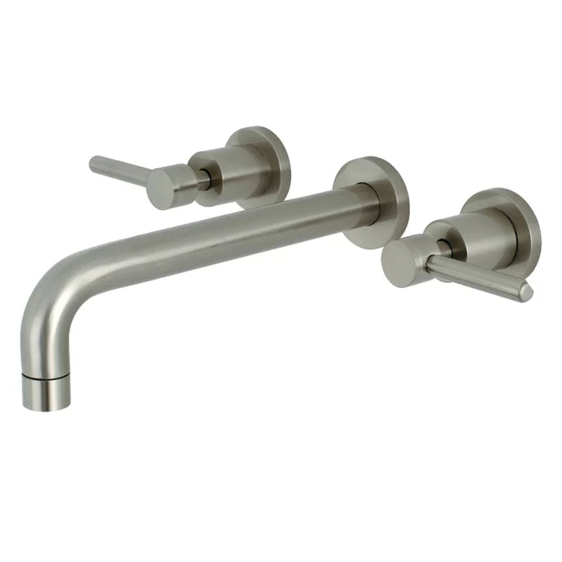 Concord Brushed Nickel Wall Mount Roman Tub Faucet with Lever Handles