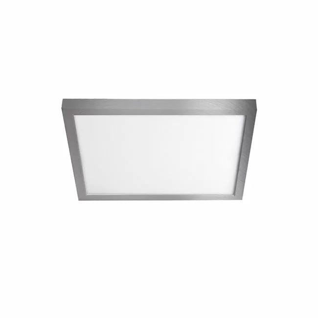 Sleek Edge-Lit 11" LED Flush Mount in Brushed Nickel