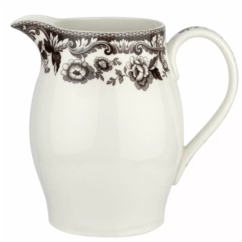Delamere British Flowers 56oz. Rich Brown Fall Pitcher
