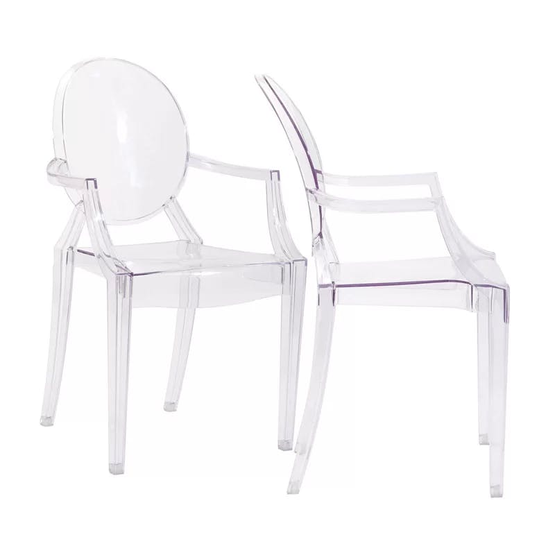 Ethereal Vision Clear Plastic Arm Chair - Indoor/Outdoor