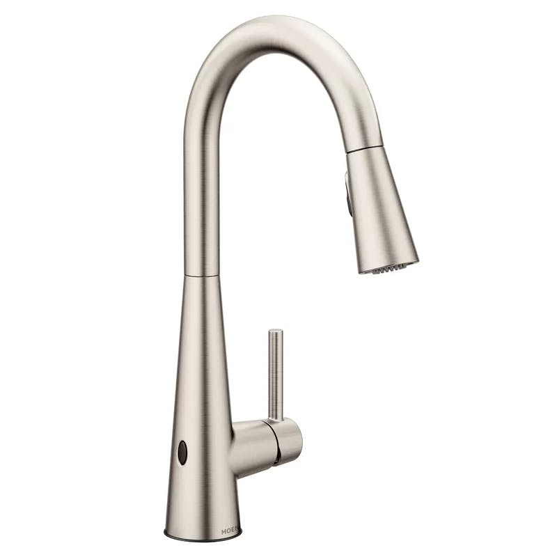 Sleek Stainless Steel High-Arc Pulldown Kitchen Faucet with MotionSense