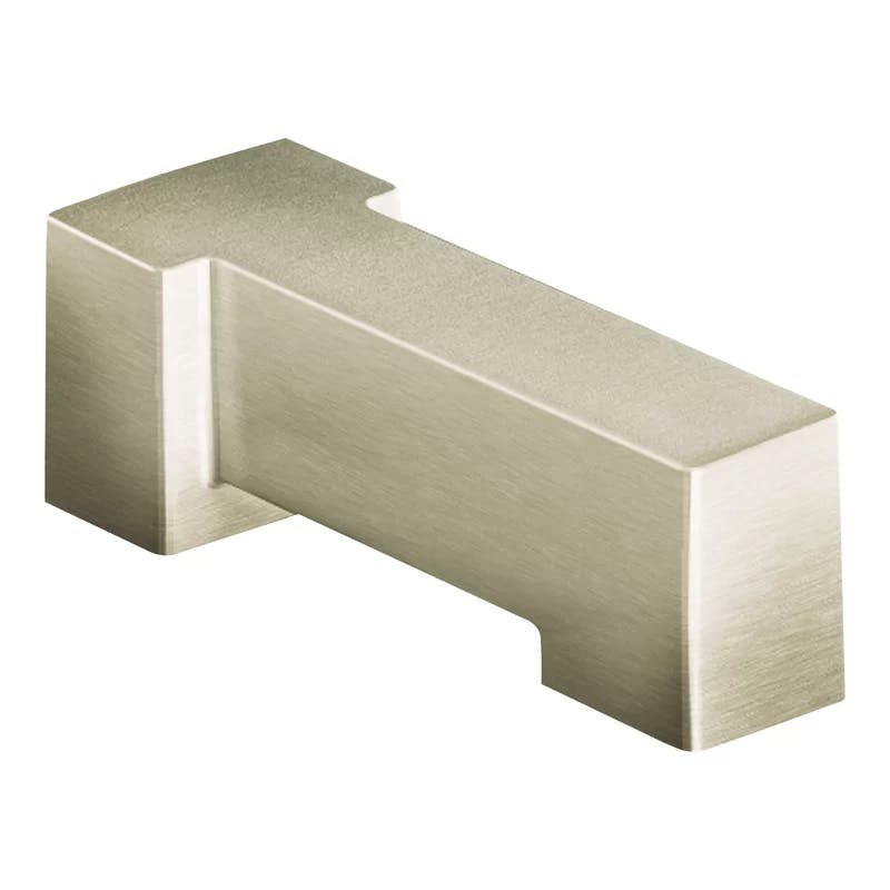 Contemporary Brushed Nickel Wall Mounted Tub Spout Trim