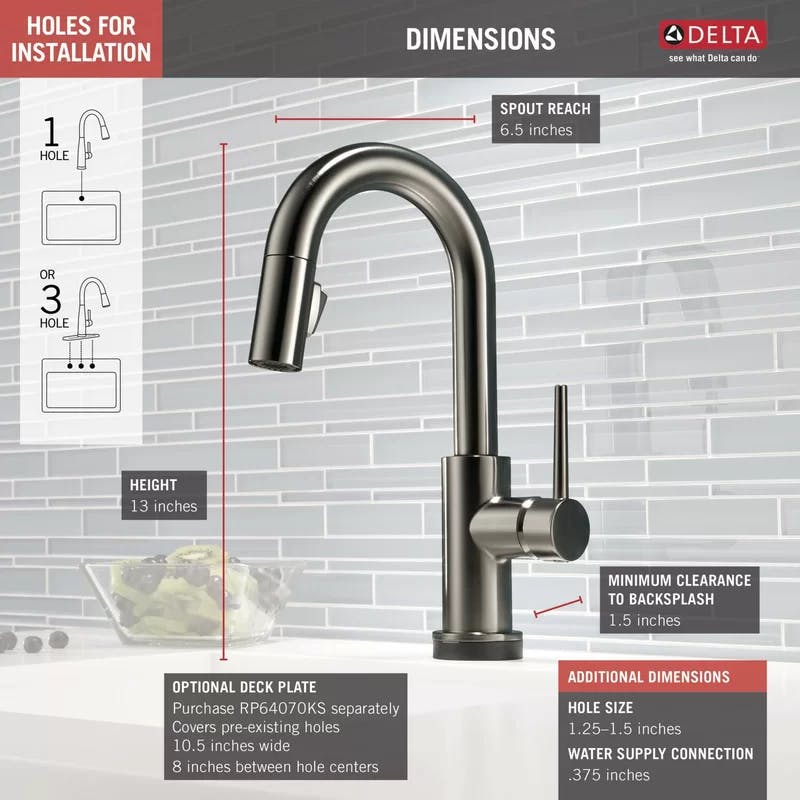 Sleek Stainless Steel 14" Modern Pull-Out Spray Kitchen Faucet