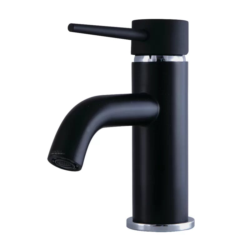 New York Slim Single-Handle Bathroom Faucet in Matte Black/Polished Chrome