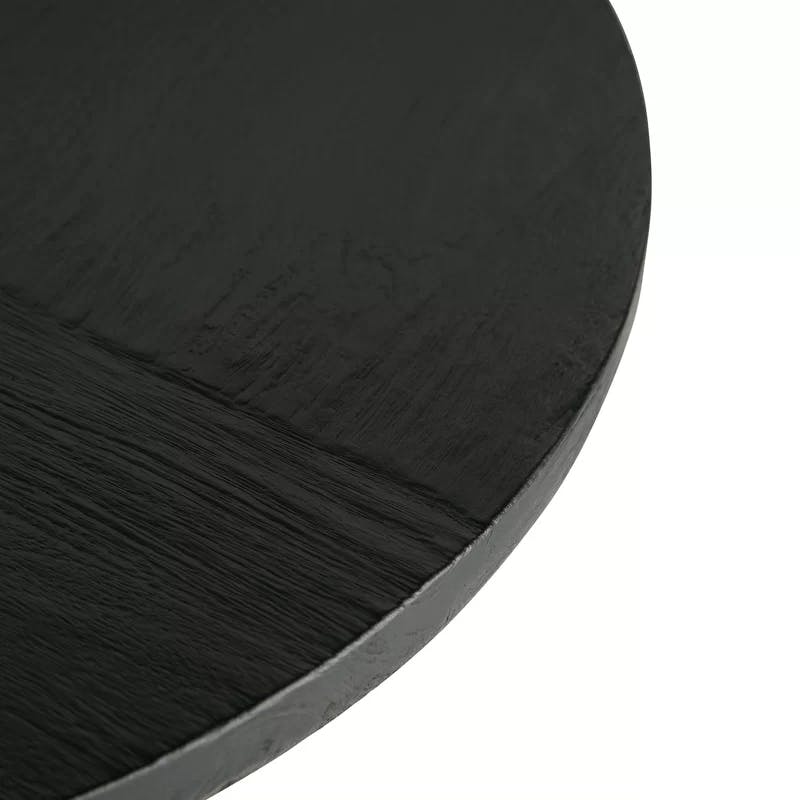 Voluptuous Charred Wood Gourd-Shaped Side Table