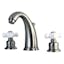 Victorian Brushed Nickel 8" Widespread Bathroom Faucet with Drain