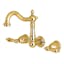 Heritage Polished Brass Wall-Mounted Bathroom Faucet