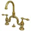 English Country Elegance Polished Brass Bathroom Faucet