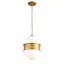 Broomley Vintage Brass Globe LED Island Pendant, 20"