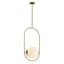 Everley Vintage Brass Globe Pendant with Opal White Glass