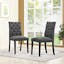 Duchess Gray Fabric Upholstered Wood Side Chair Set of 2