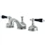 Duchess Brushed Nickel Widespread Bathroom Faucet with Porcelain Handles