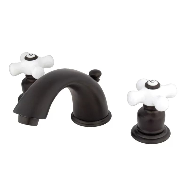 Elegant English Country 8" Widespread Oil Rubbed Bronze Bathroom Faucet