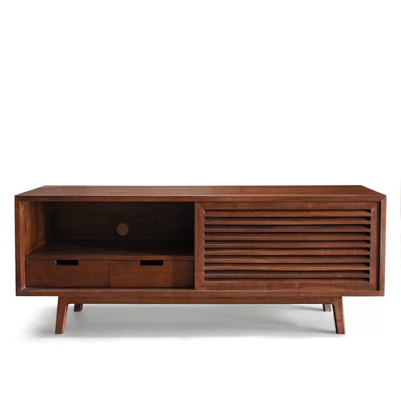 Gallery Solid Walnut Mid Century Modern TV Stand for TVs up to 60"