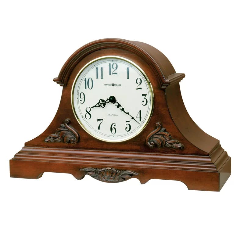 Sheldon Traditional Americana Cherry 18" Quartz Mantel Clock