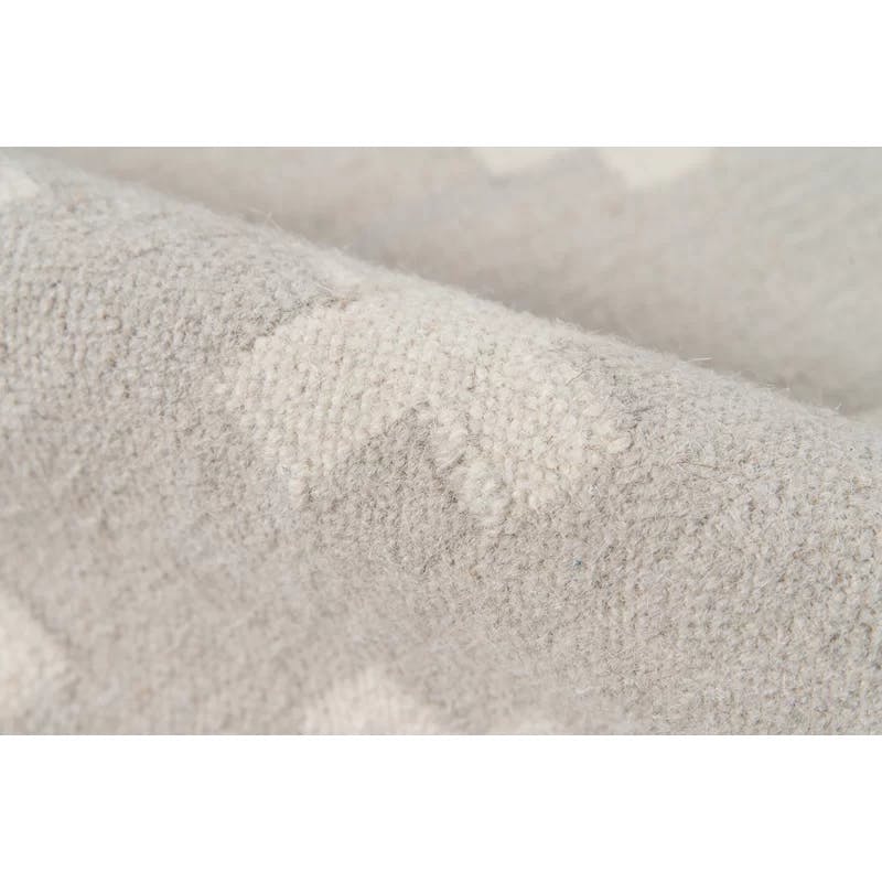 Topanga Modern Geometric Handwoven Wool Gray Area Rug