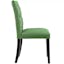 Elegant Duchess Green Upholstered Dining Chair with Wood Legs