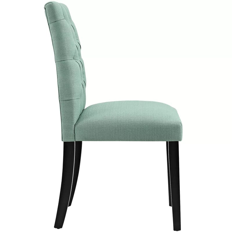 Laguna Elegance Curvy Form Upholstered Dining Chair with Wood Legs