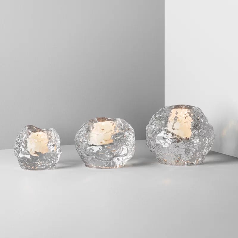 Snowball Crystal Votive Set of 3 - Winter Magic Light