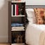 Walnut Brown Modular Cubby Bookshelf with Adjustable Shelves