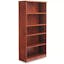 Valencia Medium Cherry Woodgrain Laminate Adjustable 5-Shelf Bookcase