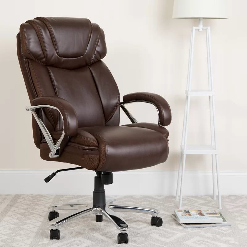 Hercules High-Back Brown LeatherSoft 500 lb. Executive Swivel Chair