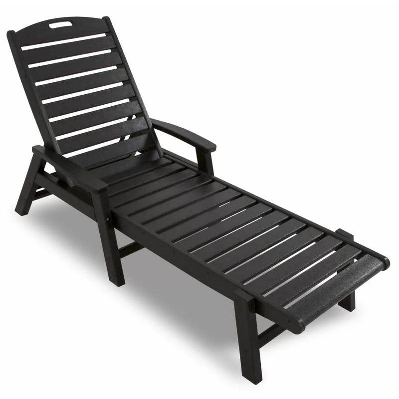 Trex Yacht Club Stackable Chaise Lounger in Ash Charcoal