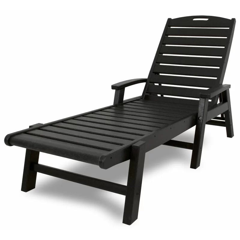 Trex Yacht Club Stackable Chaise Lounger in Ash Charcoal
