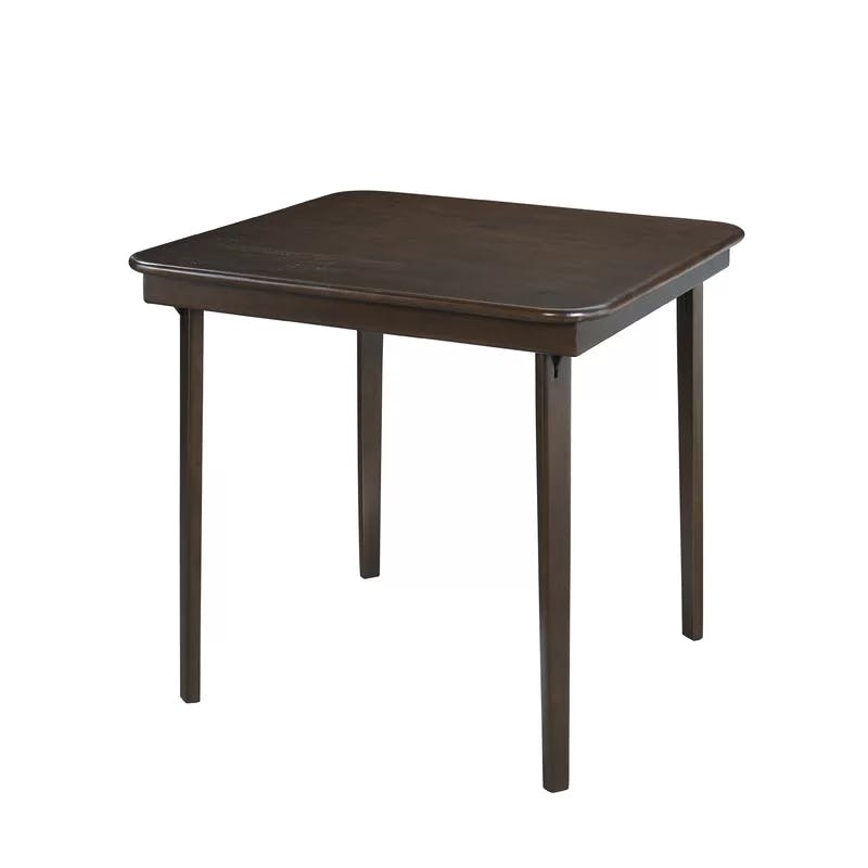 Espresso Brown Solid Wood 32'' Square Folding Card Table