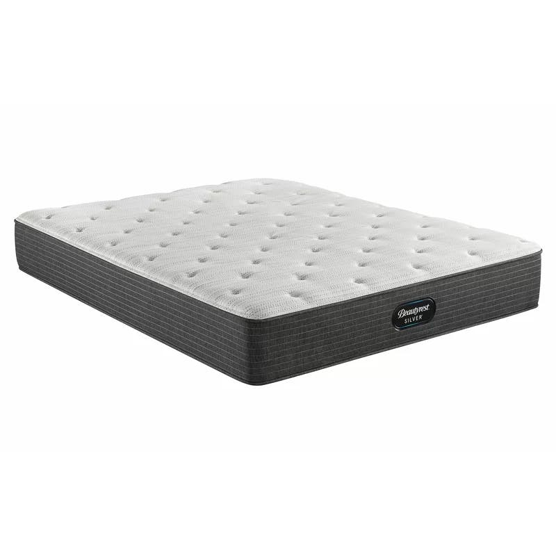 Contemporary Gray & White Gel Memory Foam King Mattress with Adjustable Base