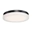 Circa Black 14" LED Round Flush Mount with Opal Glass Shade