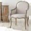 Esther Taupe Linen Upholstered Arm Chair with Black Nailhead
