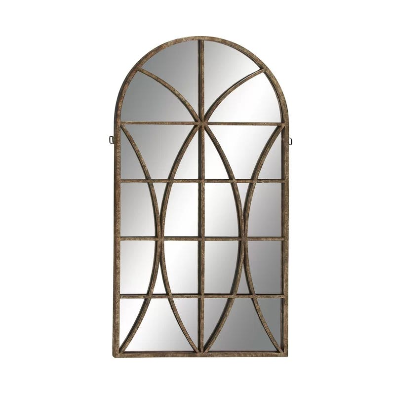 Elegant Full-Length Rectangular Wood & Metal Wall Mirror, 59" x 32"