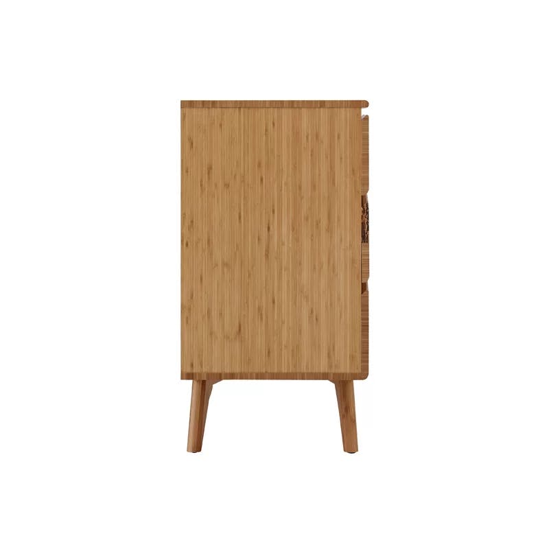 Azara Mid-century Caramelized Bamboo 6-Drawer Dresser