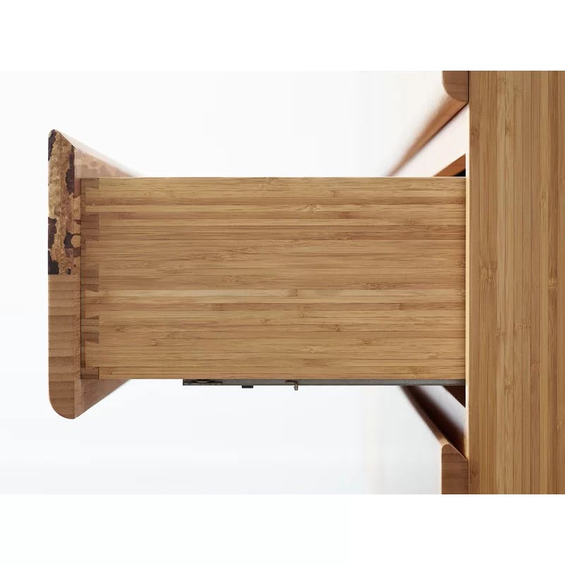 Azara Mid-century Caramelized Bamboo 6-Drawer Dresser